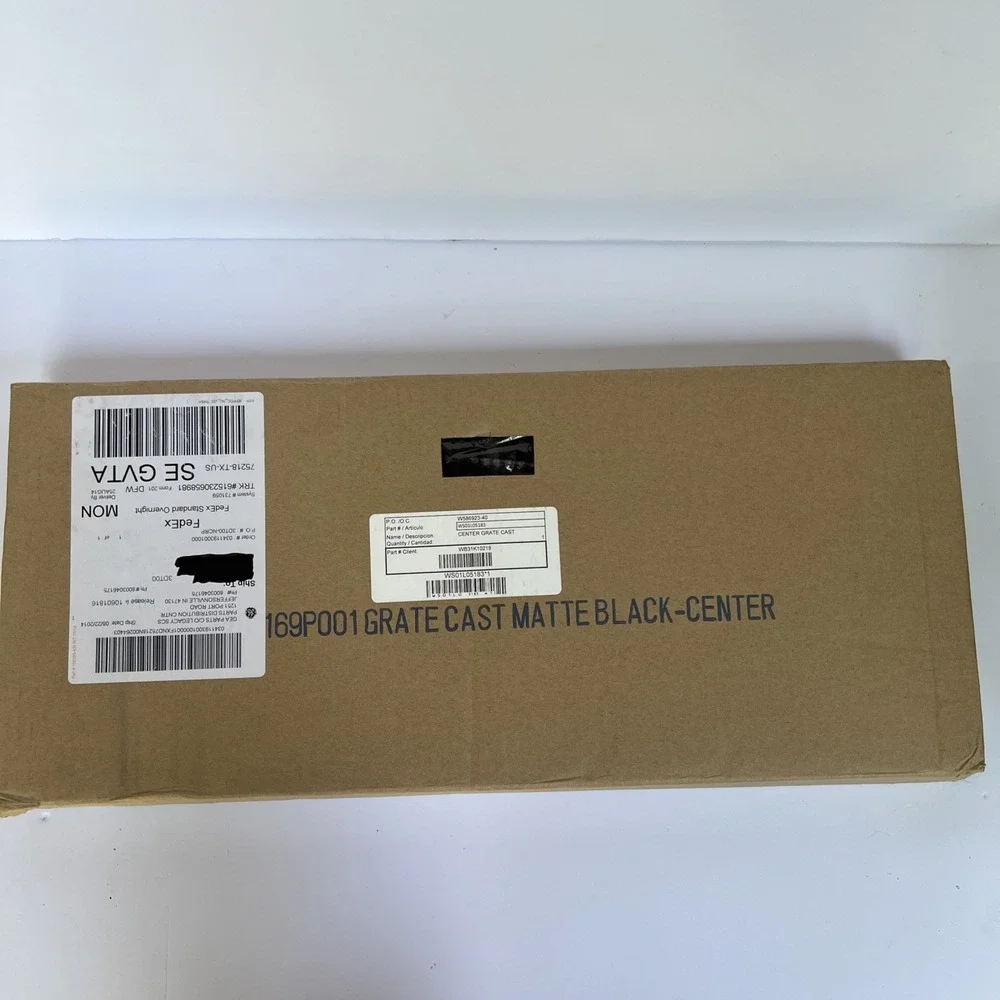 Genuine GE WB31K10218 Center Burner Grate Cast Iron OEM Matte Black New NOS